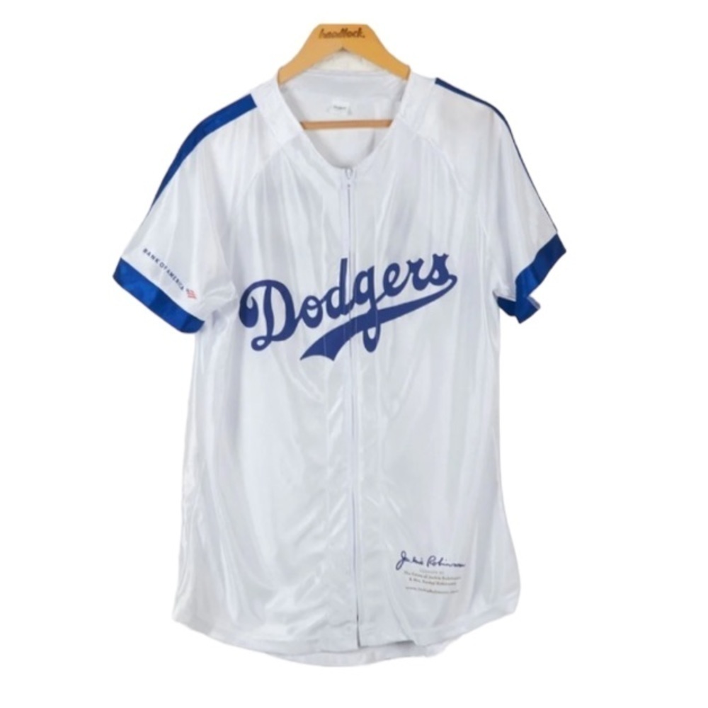 Vintage Dodgers Jersey #42 Jackie Robinson Zip Up BOA Jersey